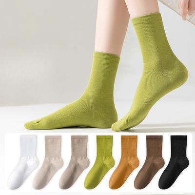 Women's Pure Cotton Loose Socks, Summer Thin Mesh Breathable Long Socks, Antibacterial and Deodorizing Postpartum Socks