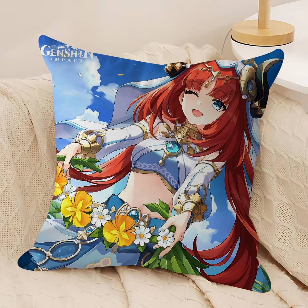 Anime-Charaktere -N-Nilous Kissenbezug Abnehmbarer Waschbarer Kissenbezug – Ganzjährig Weiches Leinen