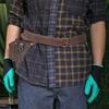 TOURBON Gardening Pouch, Backpack, Waist Bag, Gardening Supplies, Tool Pouch, Florist, Scissor Bag, Leather (Brown)