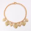 Stereoscopic Metal Heart Bracelet Elegant Vintage Jewelry Fashion Heart Pendant Necklace  Party