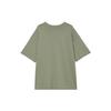 Nike Sportswear Essentials Oversized Solid Color Round Neck Casual Printed Short Sleeve Drop Shoulder T-Shirt Women Tops Oil-Green DX7911-386