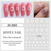 White Gradient Butterfly Heart Star Cross Nail Art Stickers