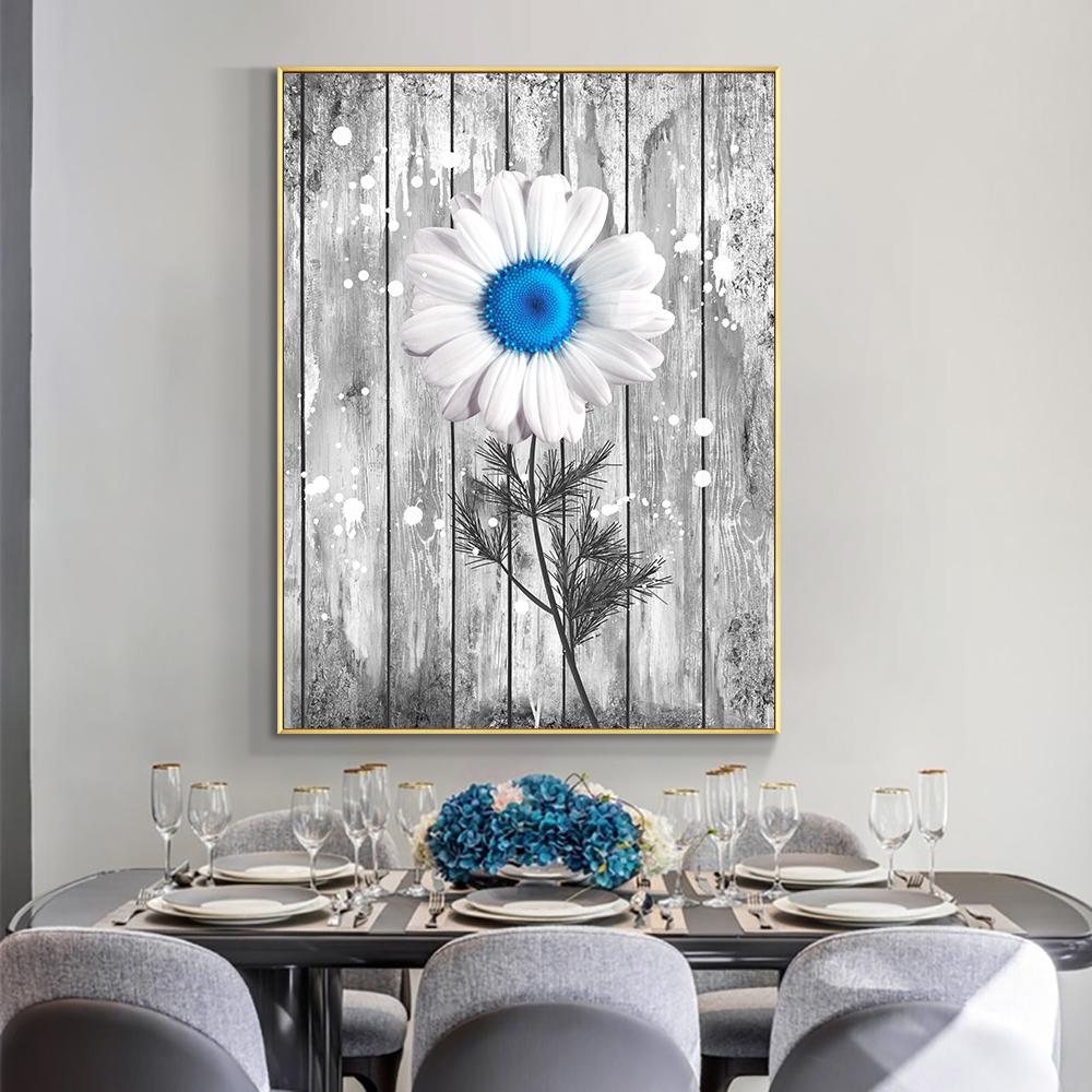 Abstract Flowers Art Canvas Painting Modern Flowers Landscape Art Posters and Prints Wall Art Picture for Living Room Decor