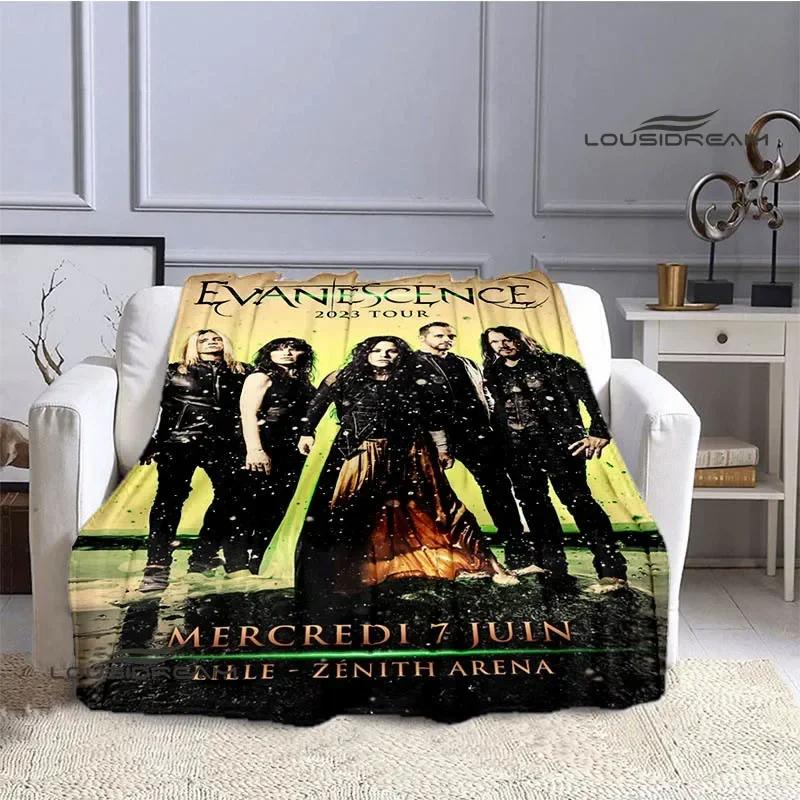 EvaneScence Band Retro Printed Blanket Fashion Warm Blankets Flannel Blanket Bed Linings Home Travel Blankets Birthday Gift