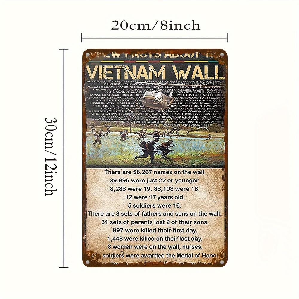 Vietnam Wall Vintage Aluminum Mural, UV Printing Decorative Wall Art, Can Be Used Indoors and Outdoors, 7.87x11.81 Inch