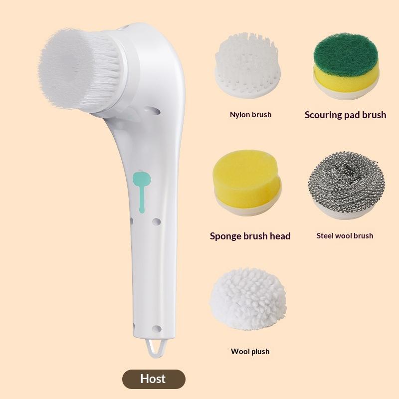 1Set Multifunctional Electric Cleaning Brush Handheld Cordless Cleaning Brush For Bathroom Washing And Kitchen Cleaning Tools