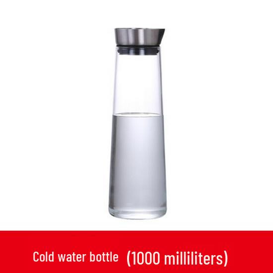 Large Capacity Glass Water Jug with Stainless Steel Lid