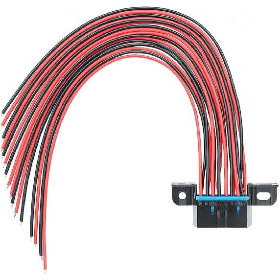 16-Pin Female Connector OBD2 Fixed Harness OBDII Assembled Plug Dash Port Wir