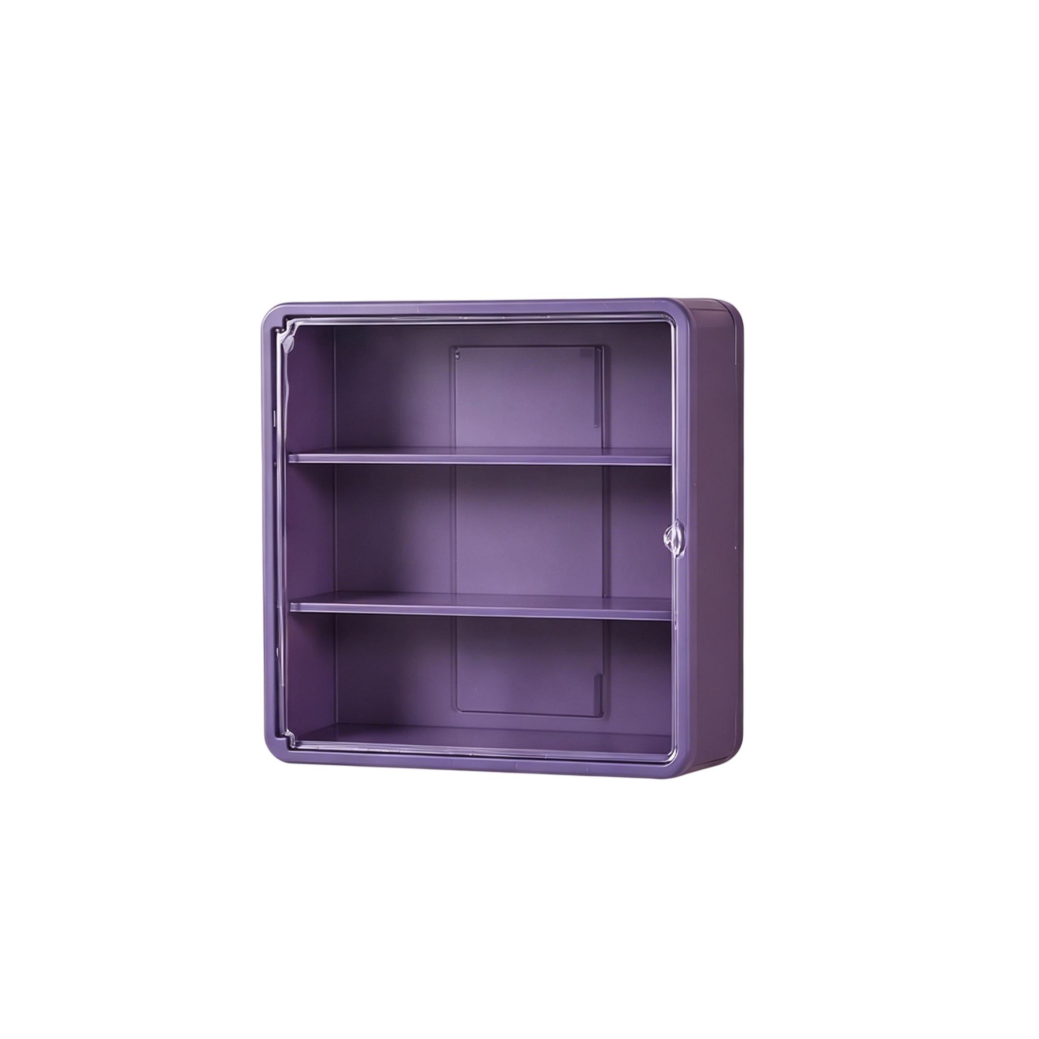 

Wall Mounted Acrylic Display Case Clear Organizer for Figures Collectibles one size фиолетовый