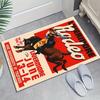 Crystal Velvet Cowboy Printed Area Rug for Bedroom And Living Room Home Decoration, Non-Slip Mat for Bedside.