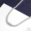Jiskřivý pravý 3kolíkový 3mm celomoissanitový tenisový náhrdelník pro ženy muže stříbro S925 diamantový řetízek na krk náhrdelníky