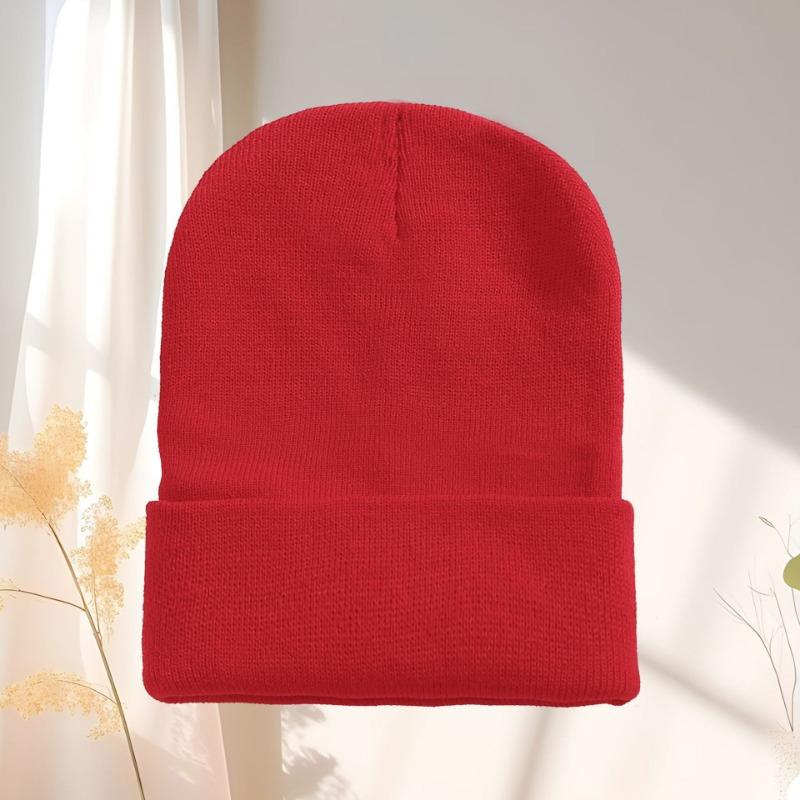 Czapka wełniana jesienno-zimowa czapka na zimno czapka dziergana dla pary czapka dziergana w kolorze cukierkowym wzór haftu tekst