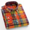 2026 spring new style 100% cotton Oxford plaid striped men's long-sleeved fashionable business casual fit shirt single top