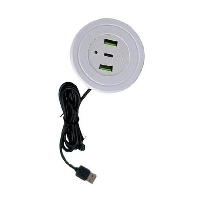 Embedded Desktop USB Charger Extension Cord Mobile Table Sofa Concealed Fast Charging Cable Connector Socket