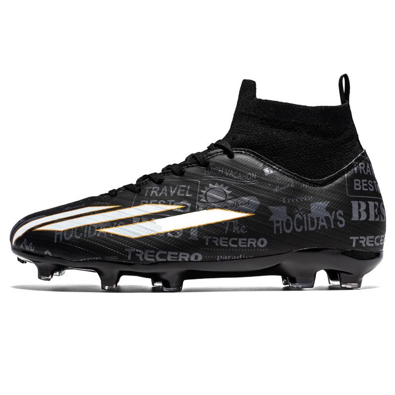 High-Top Football Shoes Tf Broken Nails Artificial Turf Fg Nails Leather Feet Boys And Girls Children Youth Student Training Shoes 35