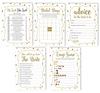 Inkdotpot Gold Confetti Theme Bachelorette Party Games Set Bundle of 5 (Activities for 50 Guests) Fun Bridal Shower Games Set