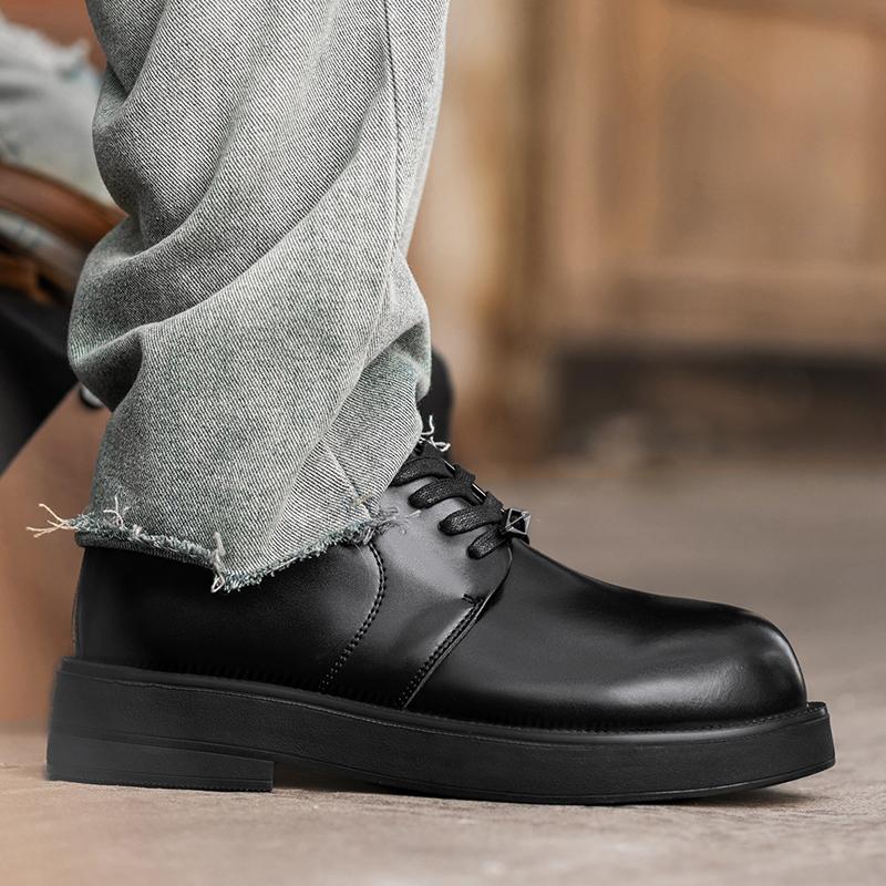 Fashion New Thick soled Men's Shoes Fashionable minimalist design style Outdoor leisure trend party Daily office adult men's shoes