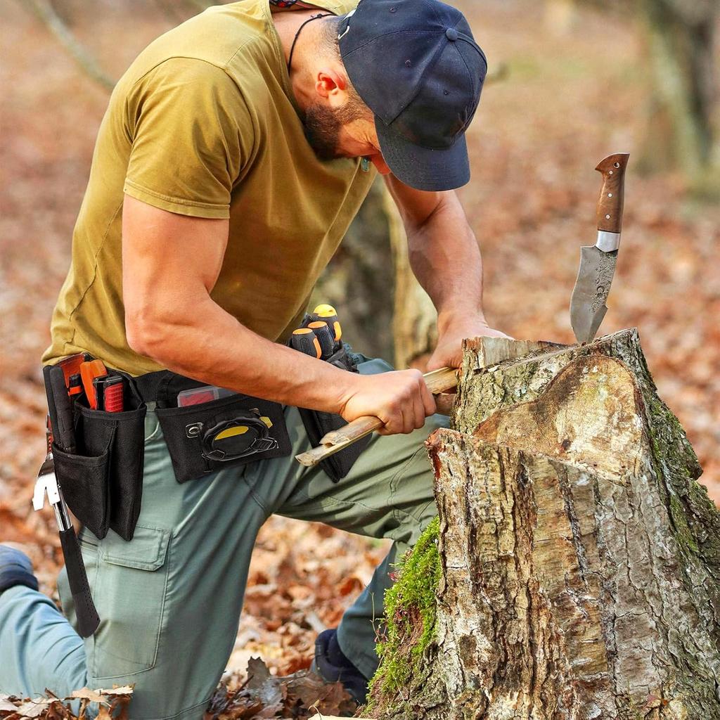 ASNOMY Heavy Duty Tool Belts for Men and Women,19 Pocket Carpenter Tool Belt with Quick Release Buckle,Adjustable Utility Framing Belt,Construction