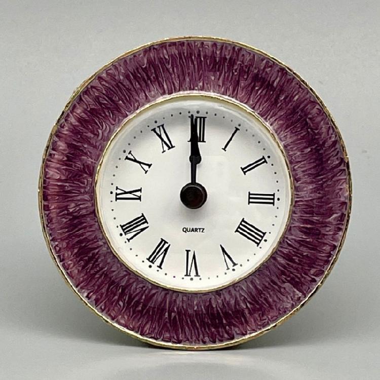 Small Table Clock with Enamel Color Metal Clocks Quiet Timekeeping for Collectors Mantel Clock Home Decoration