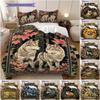 Medieval Style Art Animals Bedding, Duvet Cover, Pillowcase, Home Decoration, Birthday Gift (1 * Duvet Cover+2 * Pillowcase, Coreless)