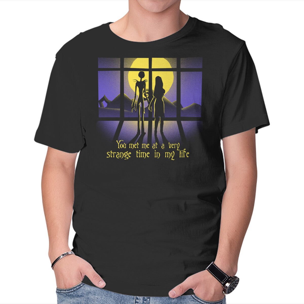 Unisex Crew Neck T-Shirt Nightmare Club Graphic Short Sleeve Casual Tee M