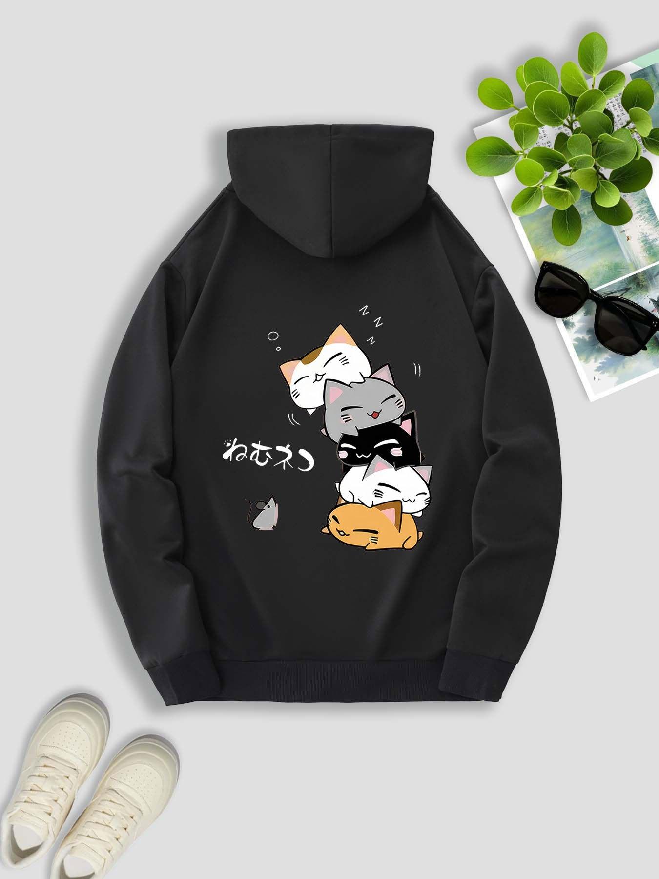 

Men s Geometric Print Hooded Sweatshirt Long Sleeve Hoodie for Autumn Winter,Seasonal Clothing Playful Design Print Hoodie 3XL