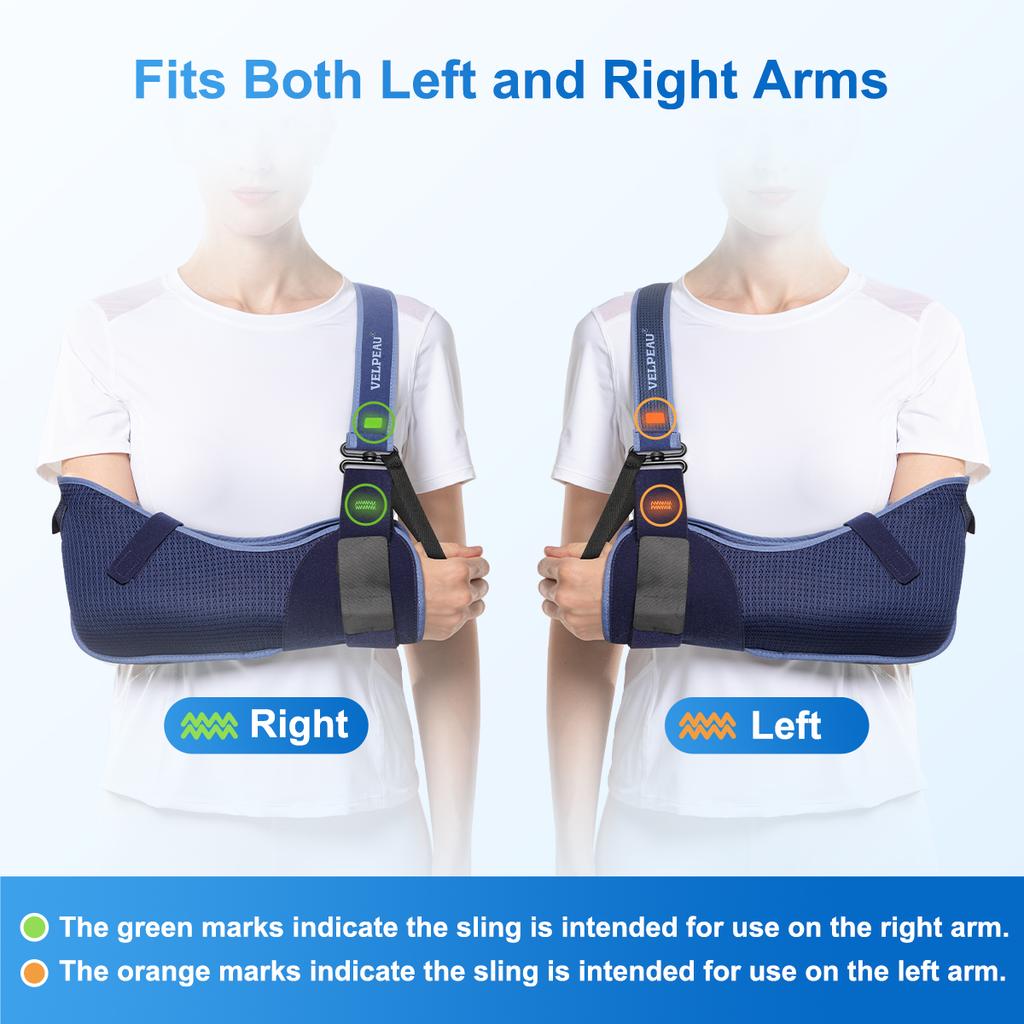 Velpeau Arm Sling For Rotator Cuff Injury, Broken Hand And Elbow Dislocation, Medical Shoulde Immobilizer Fits Left & Right Arms