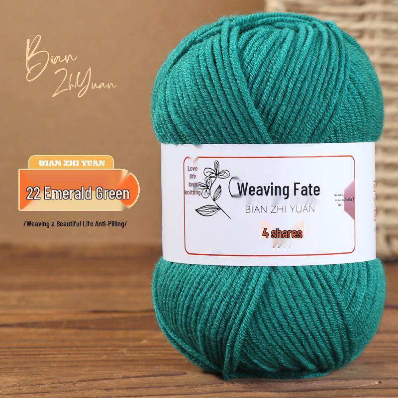 4-Ply Milk Cotton Yarn: DIY Crochet Kit for Scarf, Sweater, Bouquet Crafting - Combed Cotton Skein