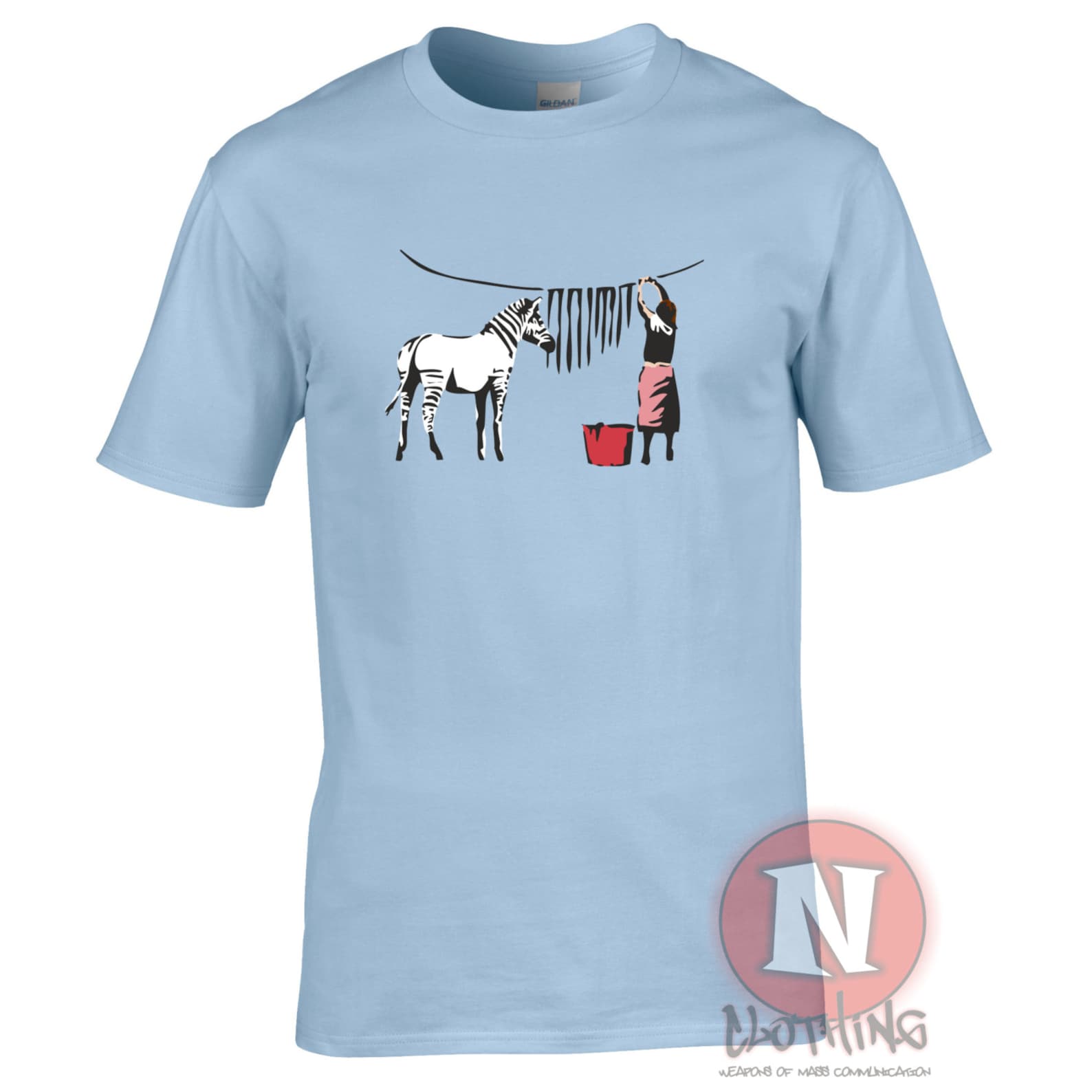Banksy Zebra Stripes T-Shirt – Urban Street Art Clothing M