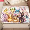 Cute Evolution Fox Family Sakura Area Rug Non Slip Soft Floor Mat For Gaming Room Living Room Bedroom Decor Washable Carpet