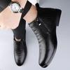 Fashion Winter Plush Genuine Leather Chelsea Men Boots Leather Men Designer Ankle Boot Fashion Casual Business Formal Boots Cowboy Boots