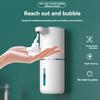 Distributore automatico di sapone, distributore di sapone schiumogeno senza contatto, 380 ml, distributore di sapone schiumogeno elettrico ricaricabile tramite USB, 4 livelli regolabili