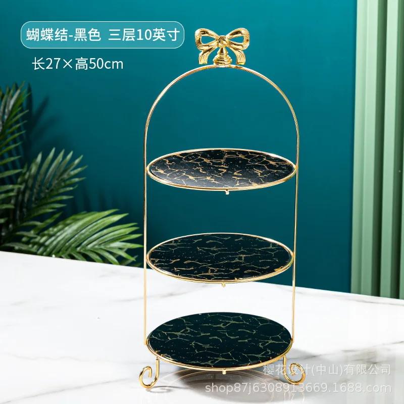 Suport de tort din sticlă marmorată multistrat Farfurie de desert Vas pentru dim sum Formă de tort Farfurie pentru gustări Tavă Farfurii pentru sushi Vas pentru fructe Suport de prezentare