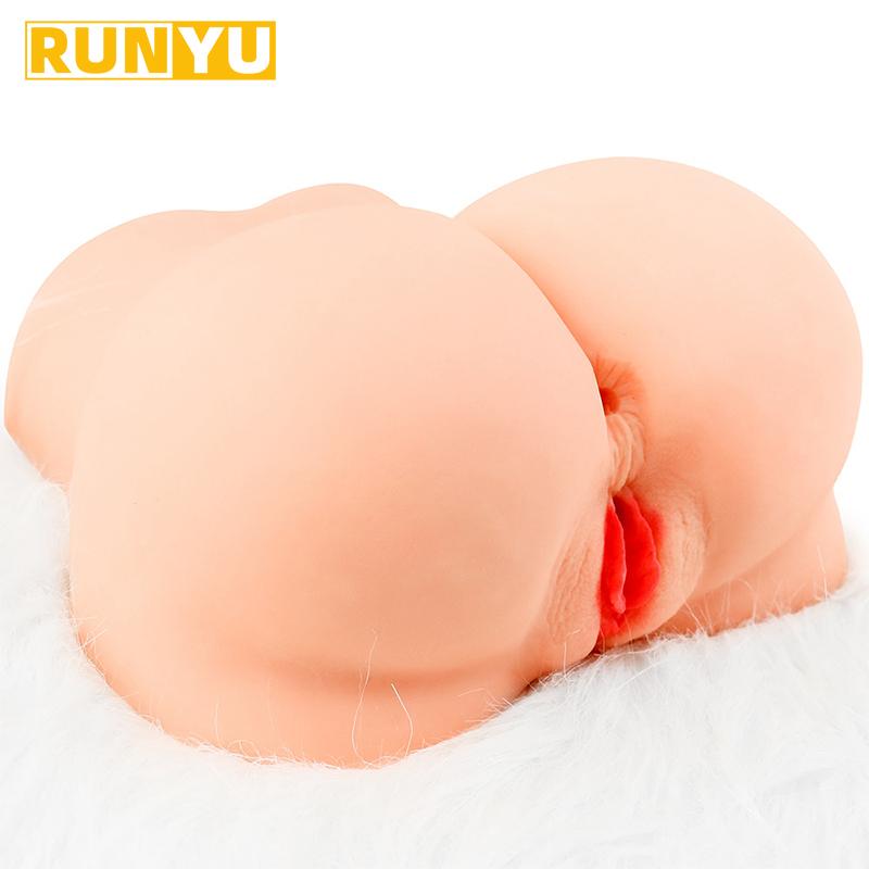 RUNYU 3D Big Ass Sex Dolls Silicone Artificial Vagina Pussy Pocket Male Masturbator Sexy Toys Adults 18+ Masterbation for Man