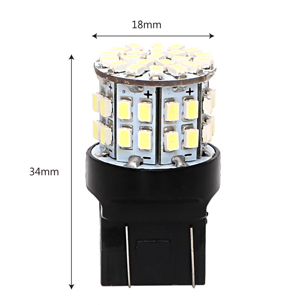 1 Pair Car LED Brake Light Stop Rear Bulb Auto Turn Signal Lamp Backup Reserve Lights 50SMD W21/5W T20 7443