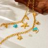 Fashion Vacation Ocean Drop Oil Dolphin Pearl Shell Starfish Chunky Chain Necklace