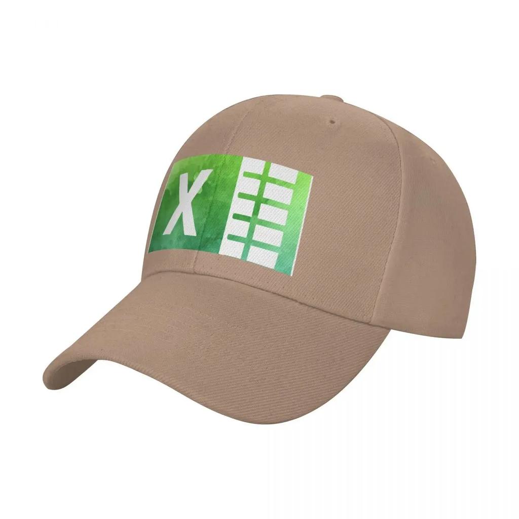 Watercolor Excel Logo Baseball Cap Bobble Hat Fishing cap Women Hats Unisex's