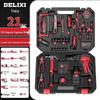 DELIXI Cordless Electric Drill & Screwdriver Kit CN Plug (adapter Included)