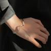 S925 Silver Simple Wave Bangle: Women's Fashion, Cold Style Hip Hop Jewelry Trend