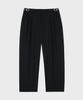 TY Classic Striped Double-Pleat Trousers, Black