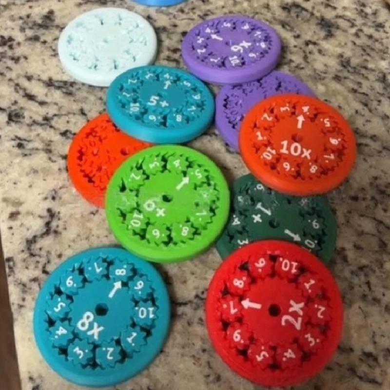 Educational Math Fidget Spinners For Learning Arithmetic With Colorful Plastic Material