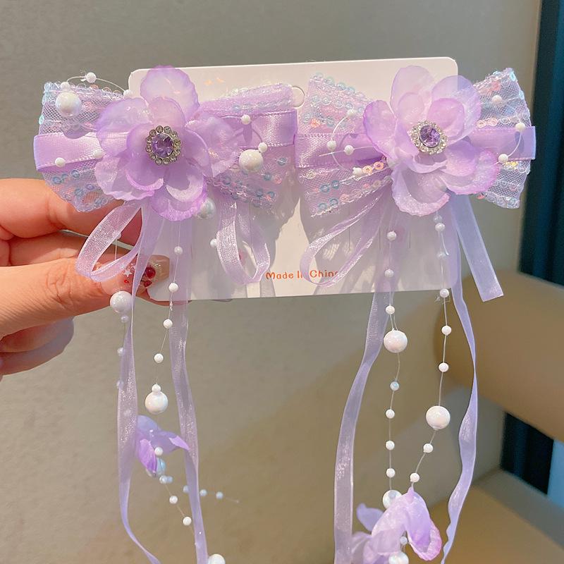Chinese Style Hanfu Hairpin Set for Girls - Includes Hair Clips, Swaying Tassels, and Butterfly Accessories