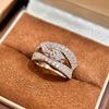 Luxuriöse künstliche Marquise-Schliff Moissanit Ringe 925 Silberbeschichtet für Damen Zertifizierter Diamant Ehering Geschenk Feiner Schmuck
