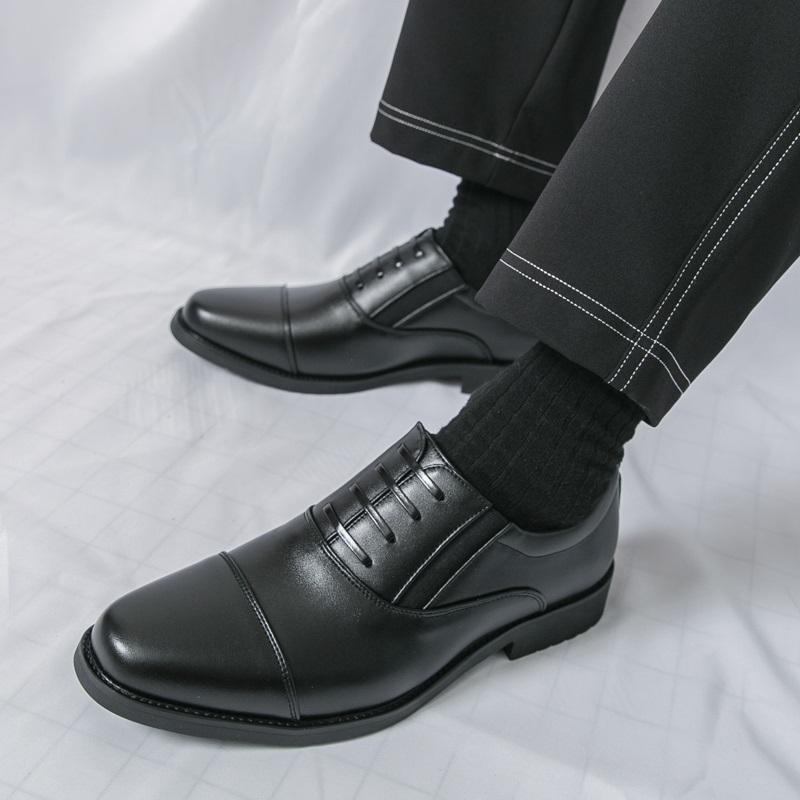 Fashion Classics Designer New Black Brown Men's Pointed Lace Up Oxford Shoes Gentleman Wedding Dress Homecoming Formal Wedding Footwear