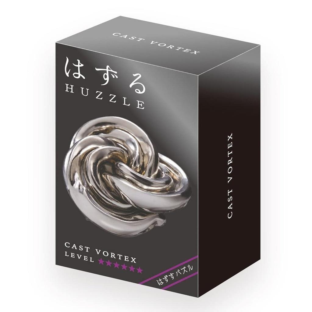 HANAYAMA Huzzle Cast Metal Puzzle - Vortex (Difficulty Level 6)