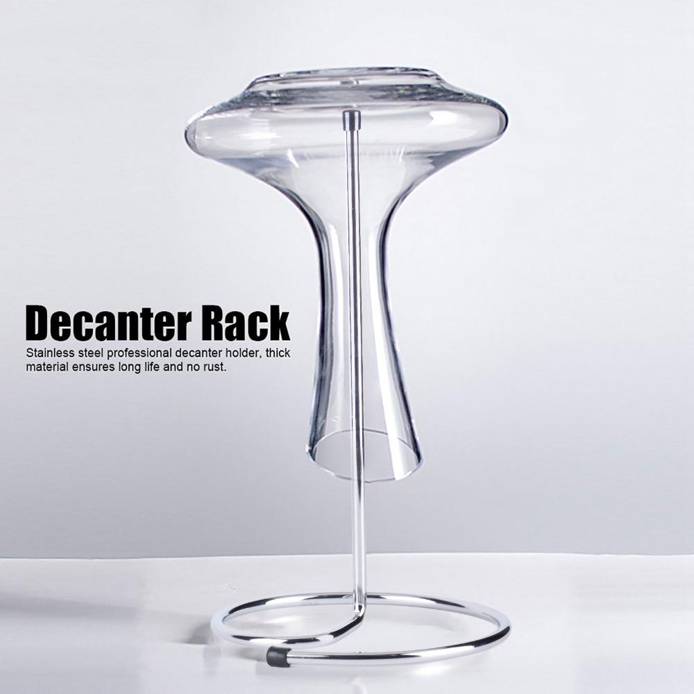Stainless Steel Wine Decanter Drying Stand Prevents Scratches Upside Down Decanting Stand Kitchen