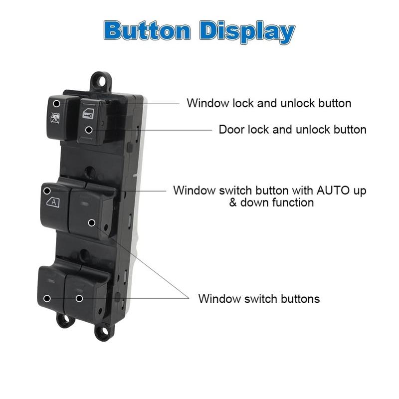 Front Left Power Window Switch Lifter Control Button Parts for Nissan Frontier 2005-2012 Nissan Xterra 2005-2007 Car Accessories