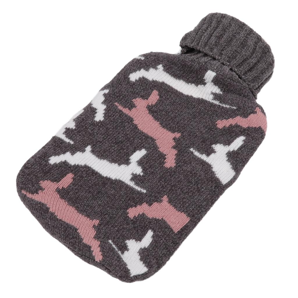 2000ML Hot Water Bottle Hot Water Bag with Soft Knitted Cover for Neck Shoulder Warm for Winter