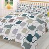 Kawaii Colorful Cat White Duvet Cover Bed Bedding Set Home Textile Quilt Cover Pillowcases Bedroom Double Bedding Set No Sheet
