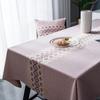 Home Textile Tablecloth Solid Color Jacquard Kitchen Tabletop Fringed Decorative Party Table Cloth